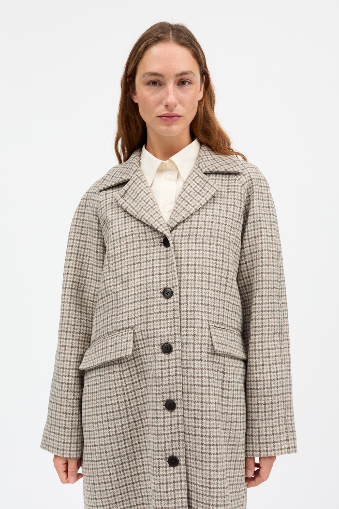 Skall Studio Tempest coat Coat Brown/grey small heritage check